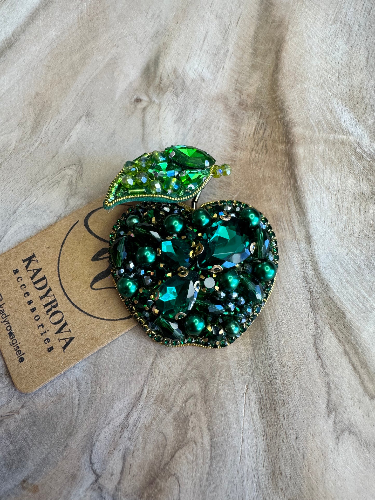 3D Apple brooch
