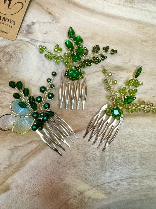 Green hair accessories