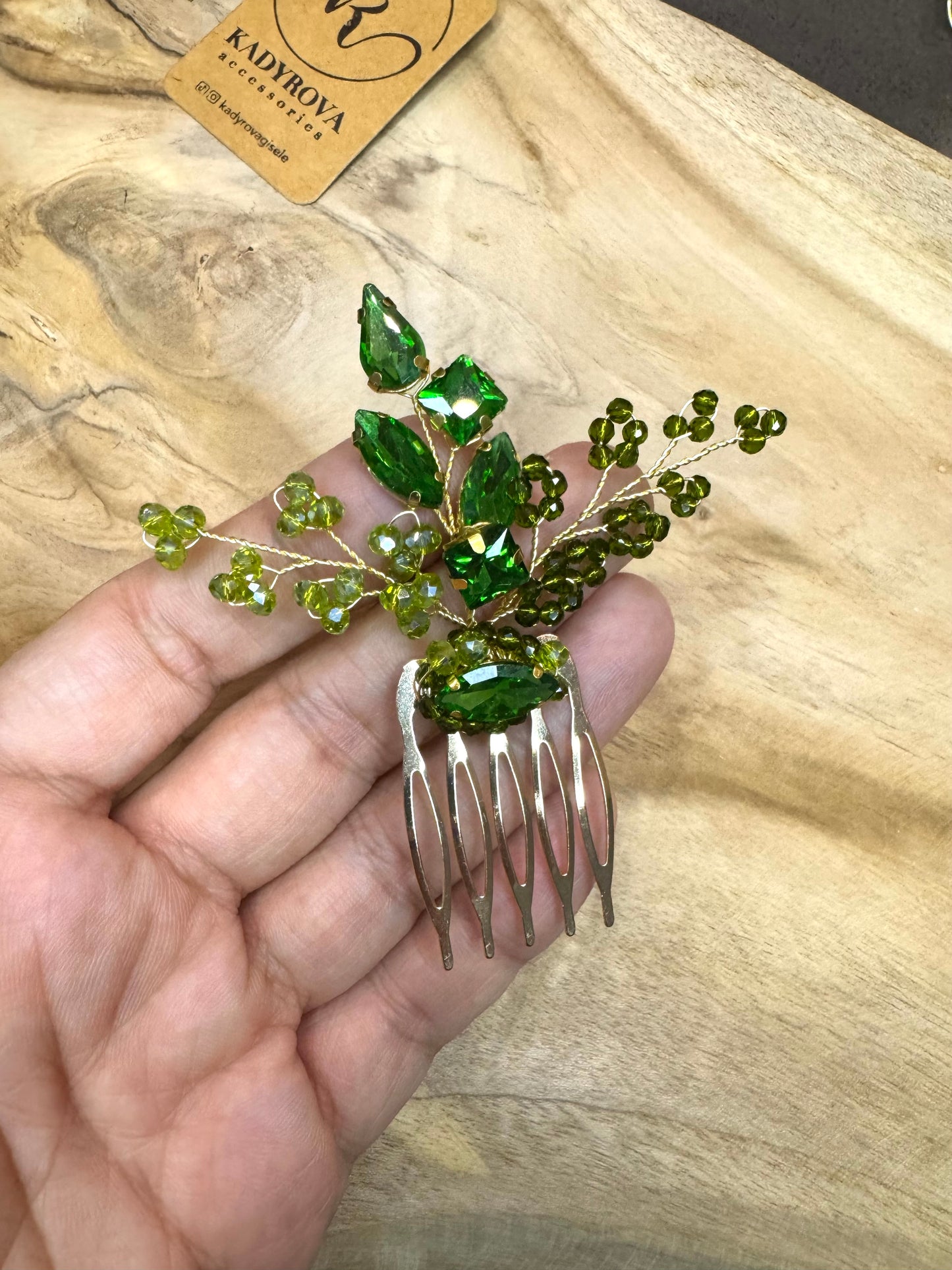 Green hair accessories