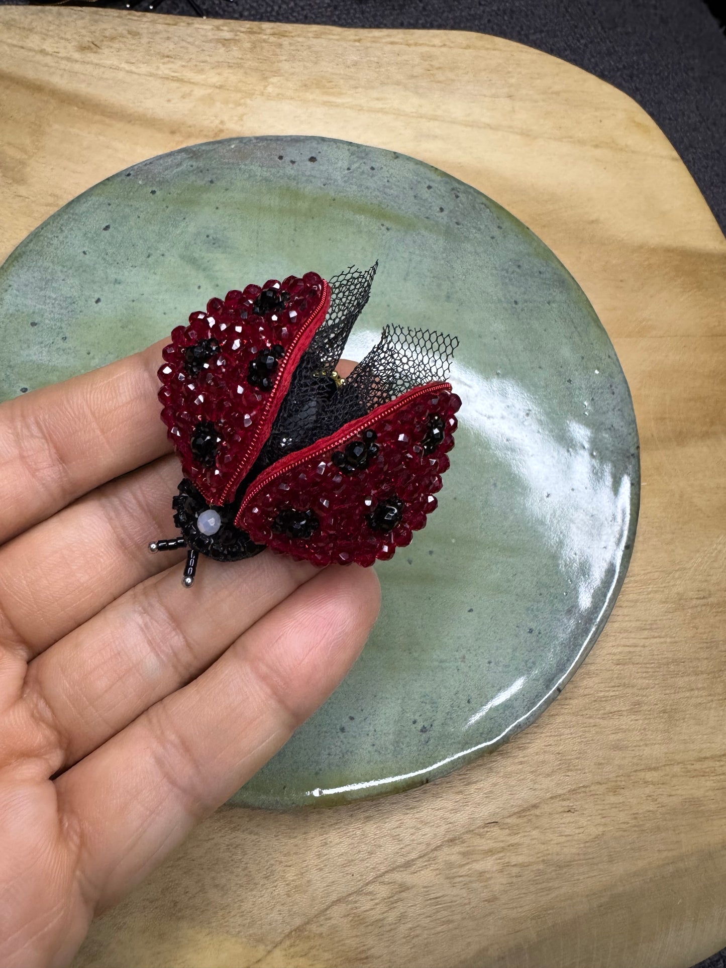 Brooch ladybug 3D