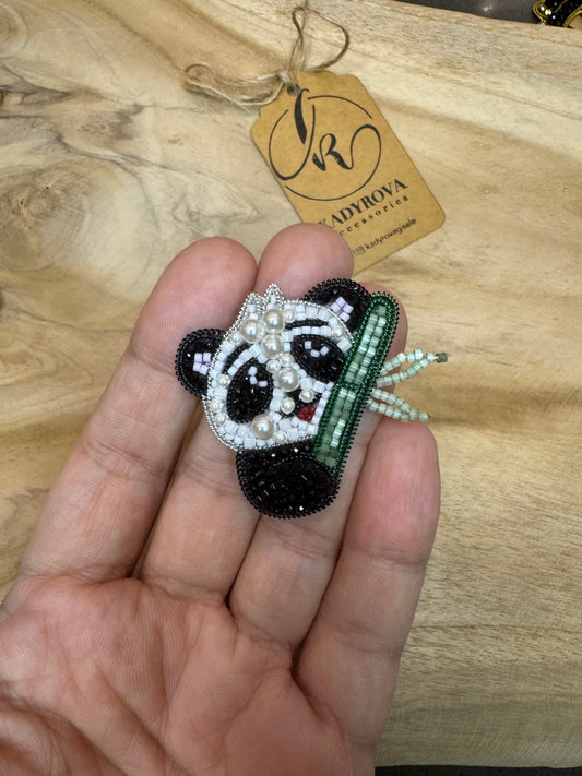 Panda brooch