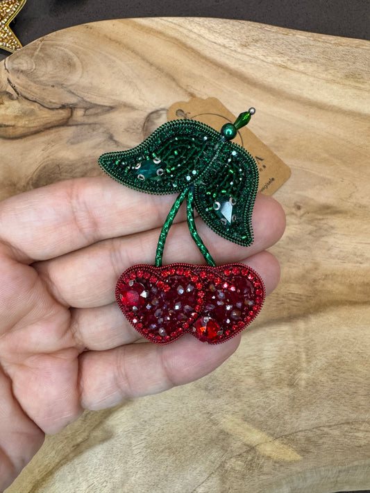 Cherry brooch