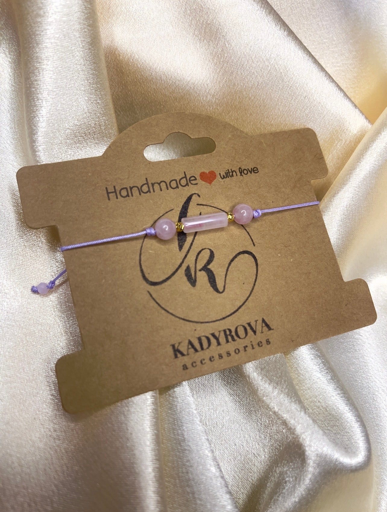 Rose Quartz and Kunzite bracelets