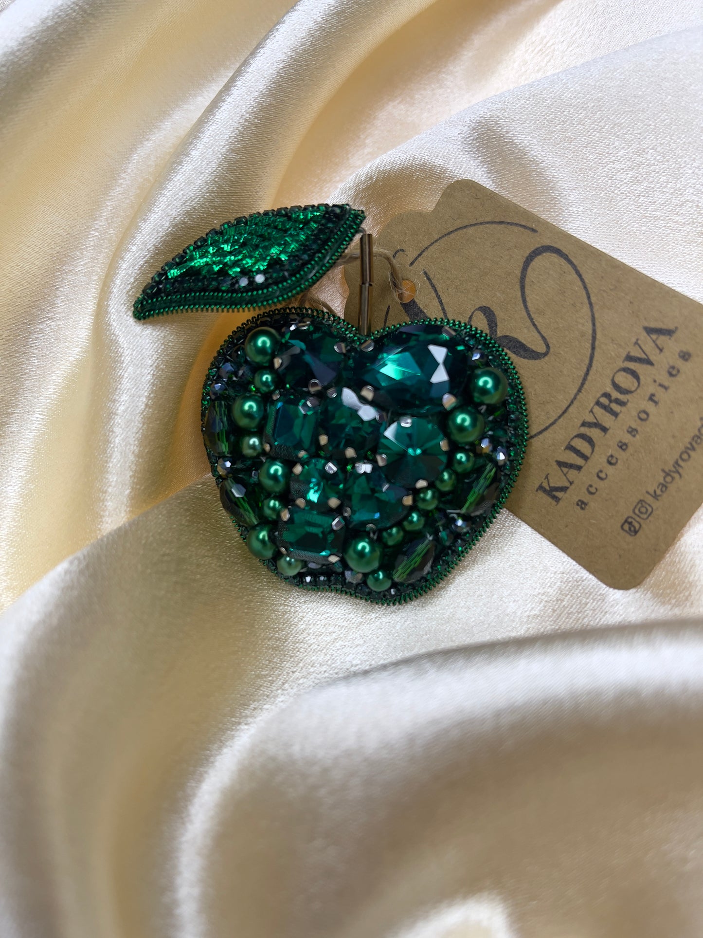 3D Apple brooch