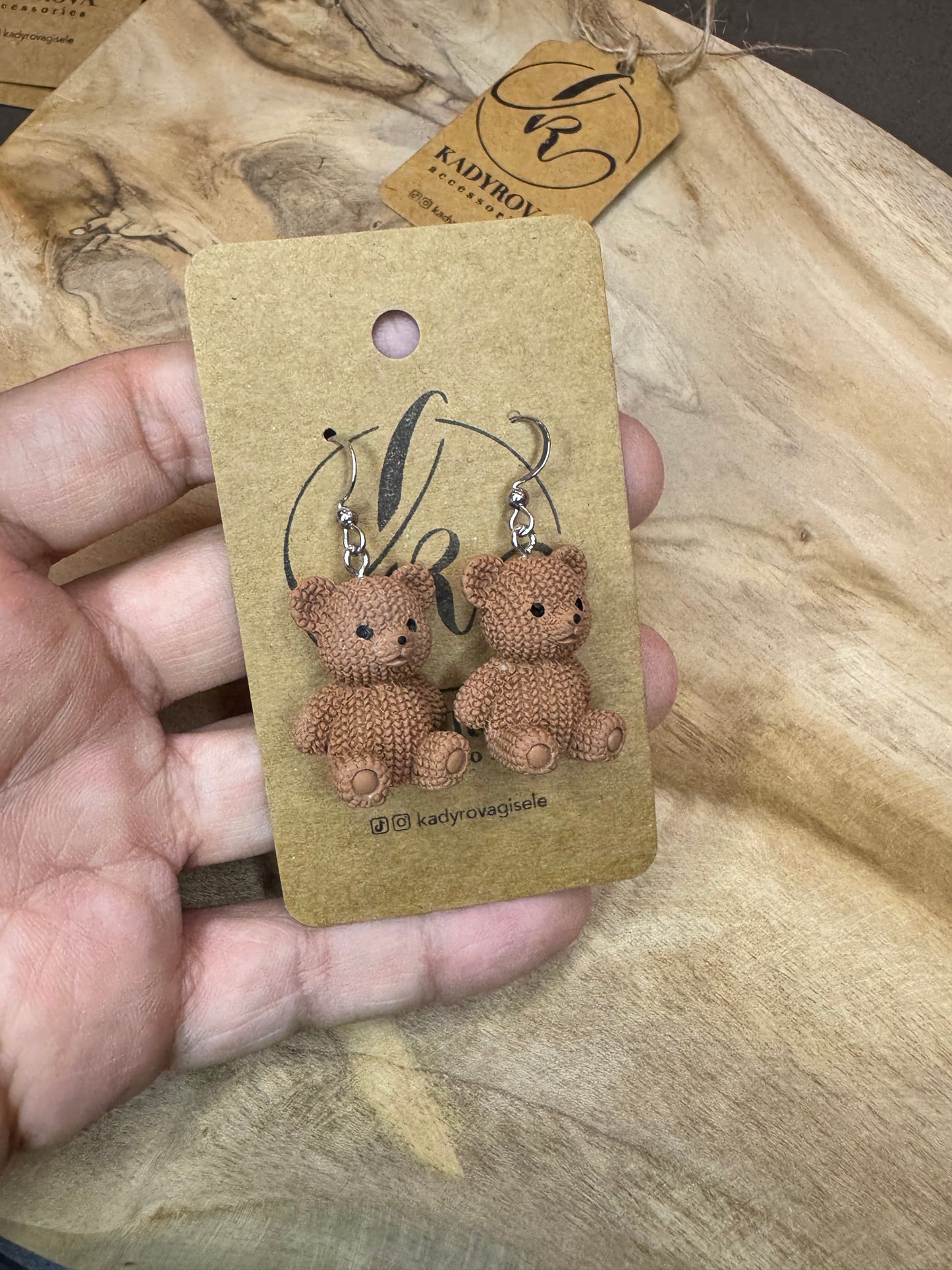 Teddy bear earrings