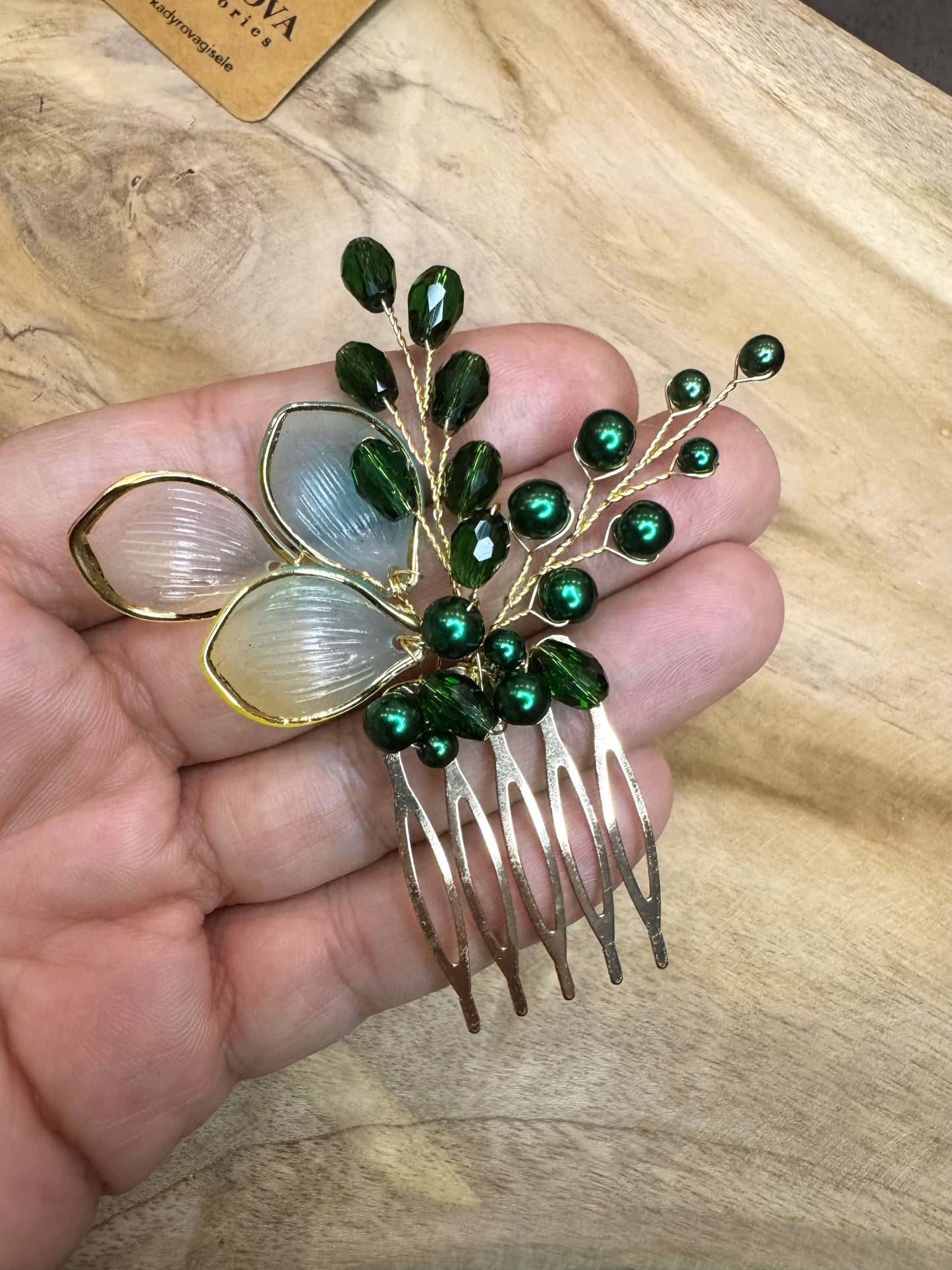 Green hair accessories