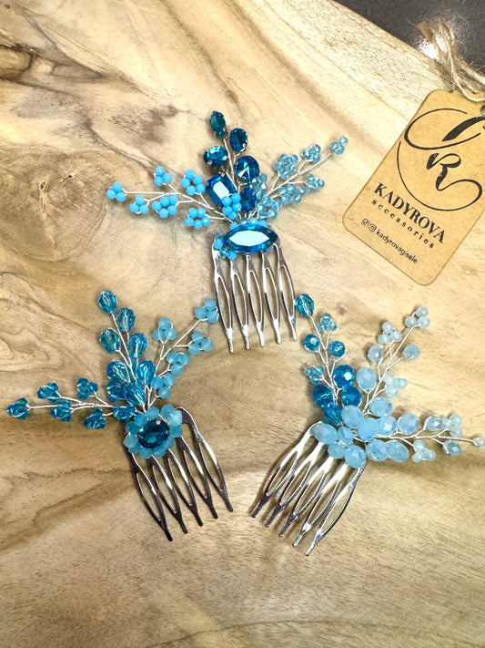 Blue hair accessories