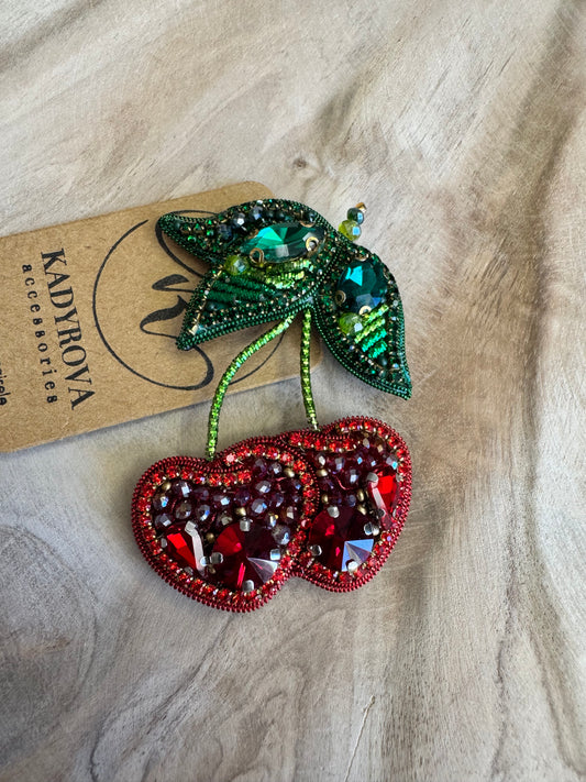 Cherry brooch
