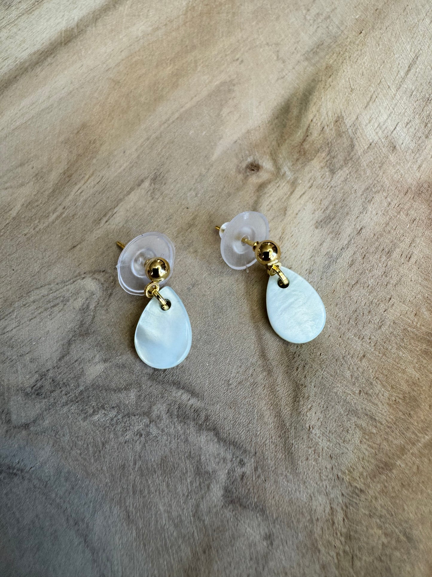 Blue "Drop" earrings, gold plated