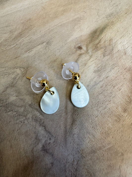 Blue "Drop" earrings, gold plated
